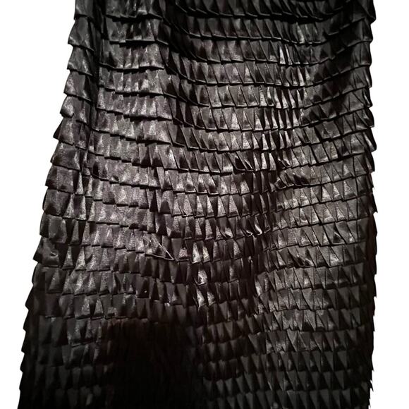 Express Little Black Cocktail Tank Dress Studded Ribbon Pleated‎ Tuck Front SM - Picture 6 of 8